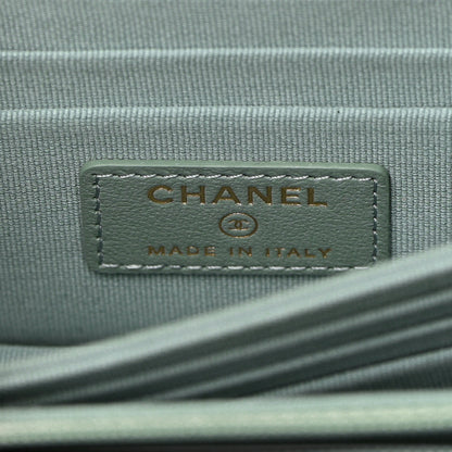 Chanel Lambskin Quilted Mini Trendy CC Wallet On Chain WOC Grey 6 of 11