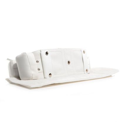 Christian Dior Leather Street Chic Columbus Ave Shoulder Bag White 4 of 10