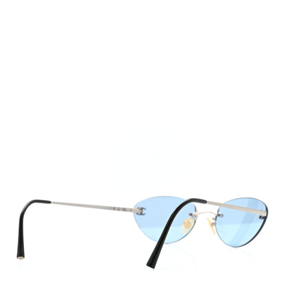 Chanel Metal CC Oval Sunglasses 4013 Blue 4 of 8