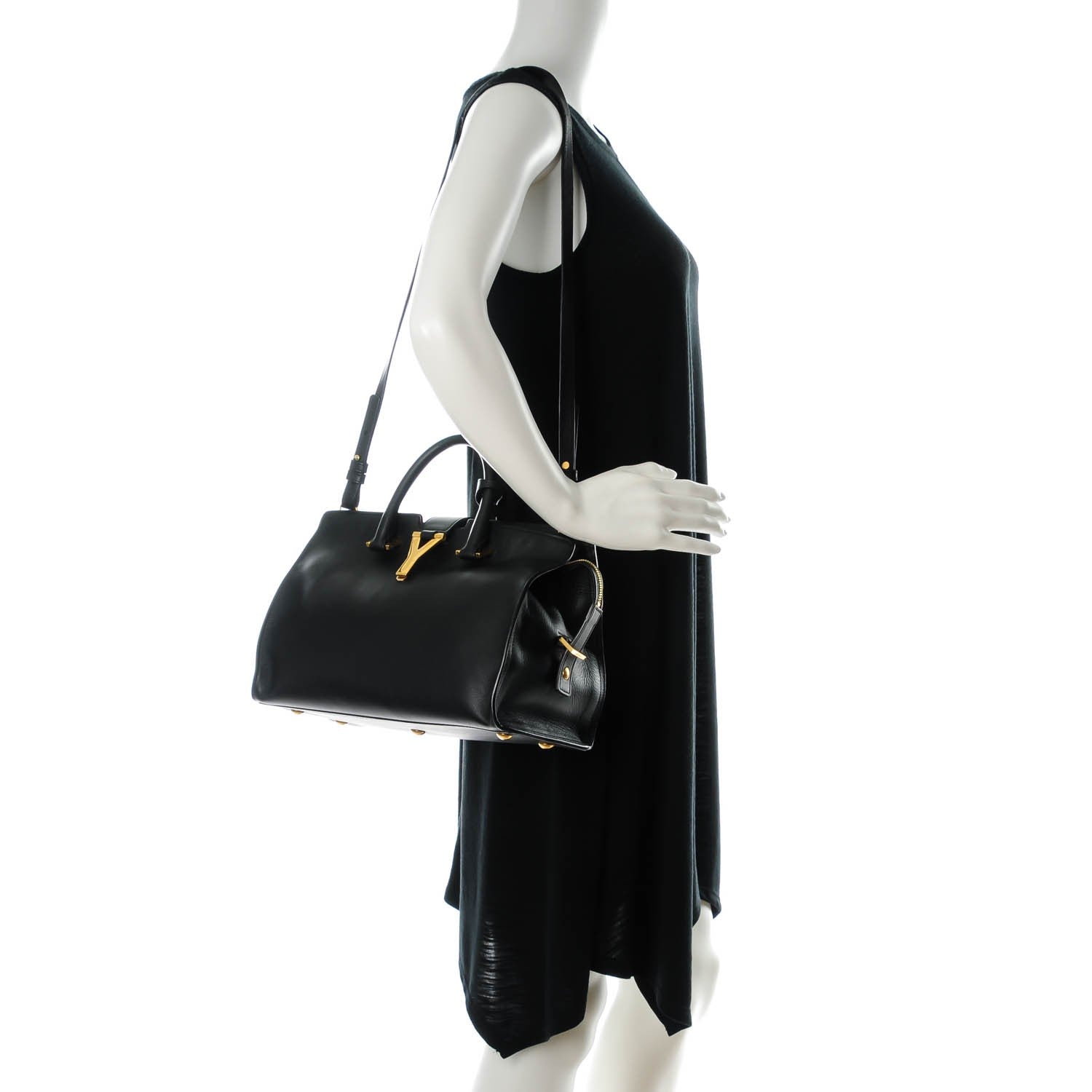 Saint Laurent Calfskin Small Classic Y Cabas Black 2 of 7