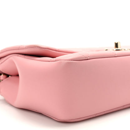 Chanel Lambskin Quilted Resin Bi-Color Chain Flap Bag Pink 9 of 12