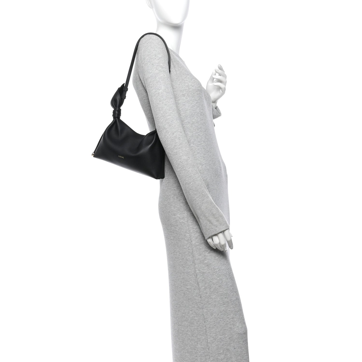 Loewe Smooth Calfskin Mini Scarf Shoulder Bag Black 2 of 10