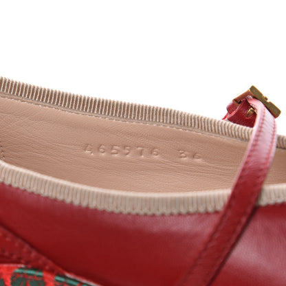 Gucci Malaga Kid Silk Hannelore Detachable Platform Slide 36 Hibiscus Red 7 of 16