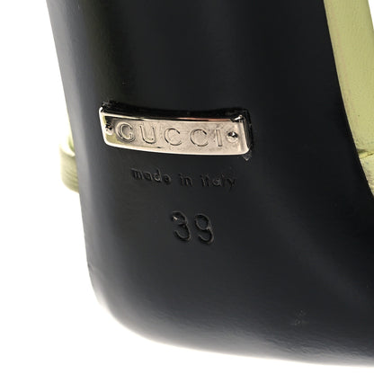 Gucci Nappa Charlotte GG Ankle Strap High Heel Sandals 39 Pistachio Green 7 of 9