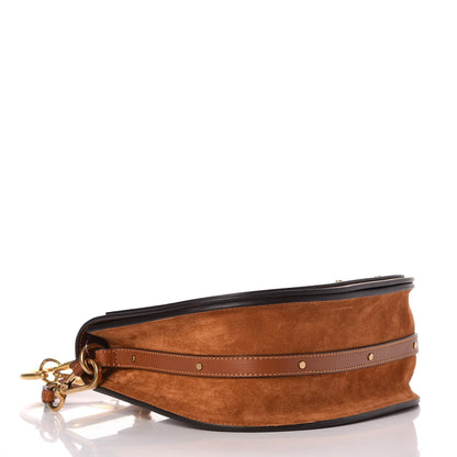Chloe Calfskin Suede Medium Nile Bracelet Bag Caramel 4 of 8