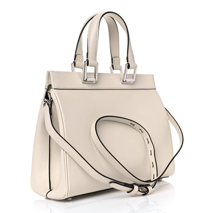 Gucci Grainy Calfskin Small Zumi Top Handle Bag Mystic White 3 of 10