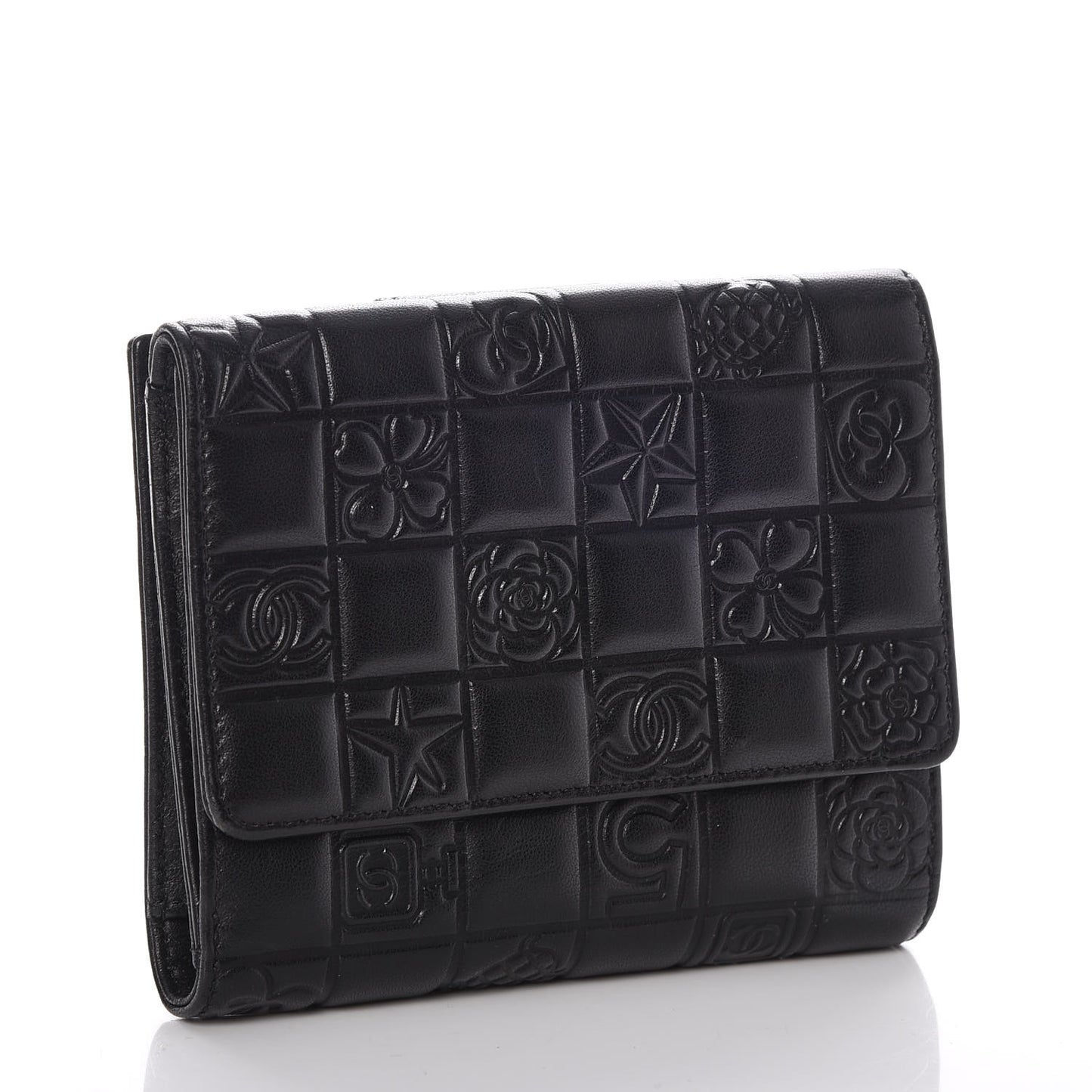Lambskin Precious Symbols French Wallet Black