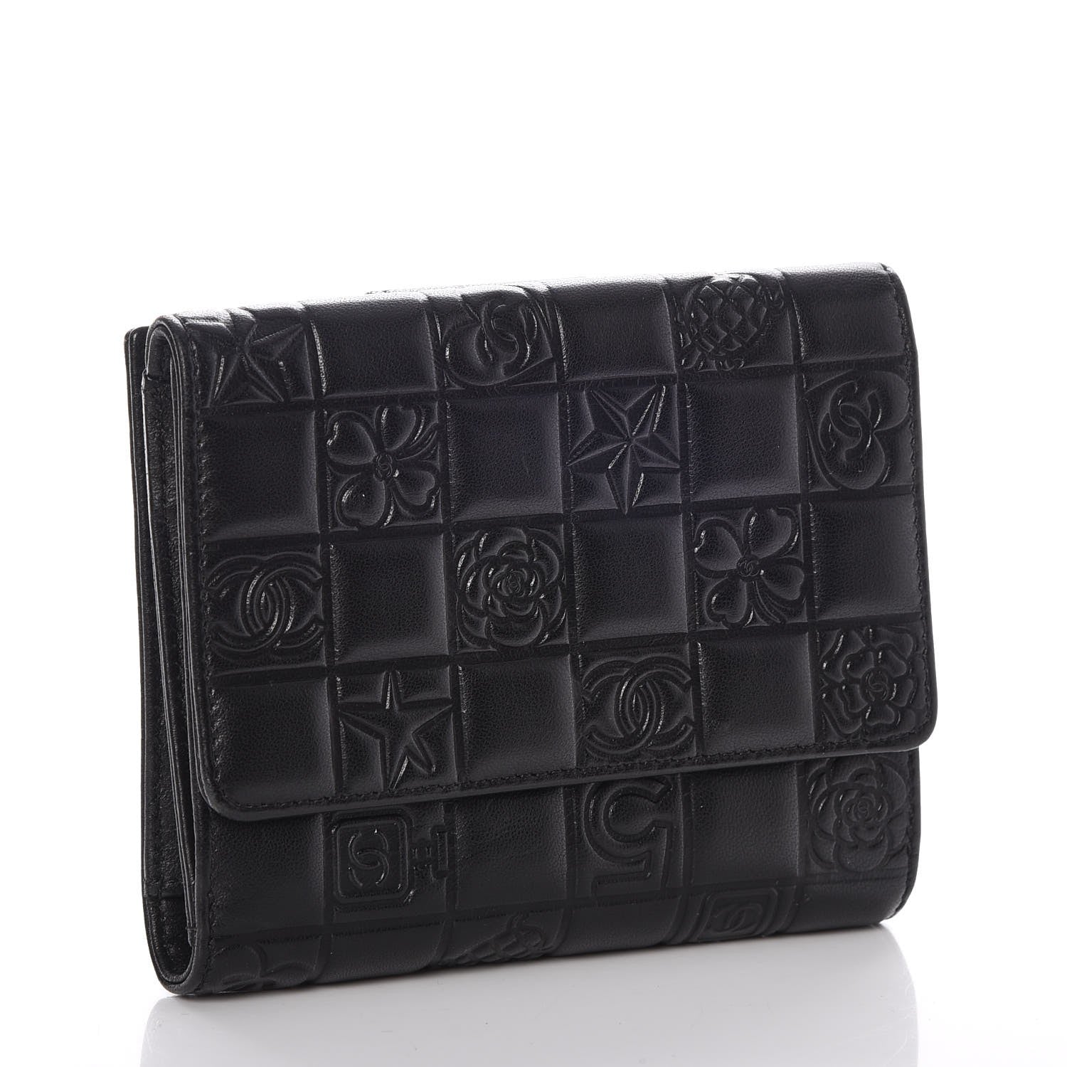 Chanel Lambskin Precious Symbols French Wallet Black 3 of 10