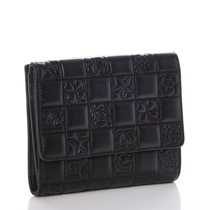 Chanel Lambskin Precious Symbols French Wallet Black 3 of 10