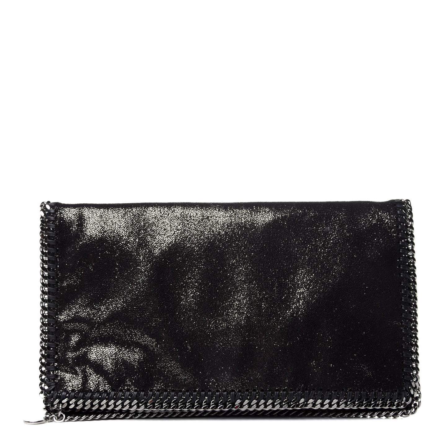 Shaggy Deer Falabella Fold Over Clutch Black