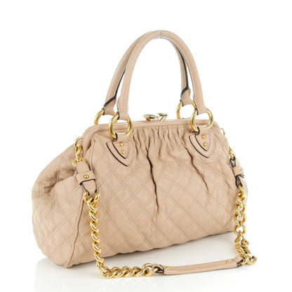 Marc Jacobs Lacquered Goatskin Quilted Stam Beige 3 of 7
