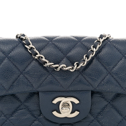 Chanel Caviar Quilted Extra Mini Flap Blue 8 of 11