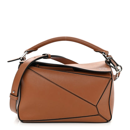 Loewe Calfskin Small Puzzle Bag Tan 1 of 15