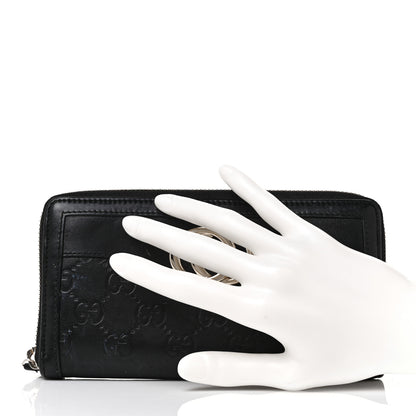 Gucci Guccissima Sukey Zip Around Wallet Black 2 of 8