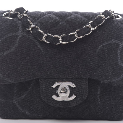 Chanel Denim CC Quilted Mini Square Flap Black 10 of 11