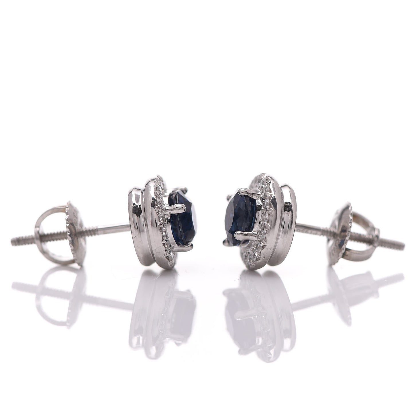 Platinum Diamond Sapphire Soleste Earrings
