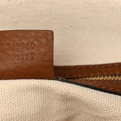 Gucci Monogram Cellarius Calfskin Medium Bella Hobo Beige Ebony Cuir 7 of 14