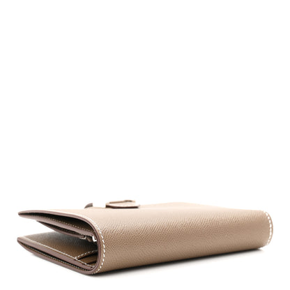 Hermes Madame Calfskin Bearn Compact Wallet Etoupe 3 of 7