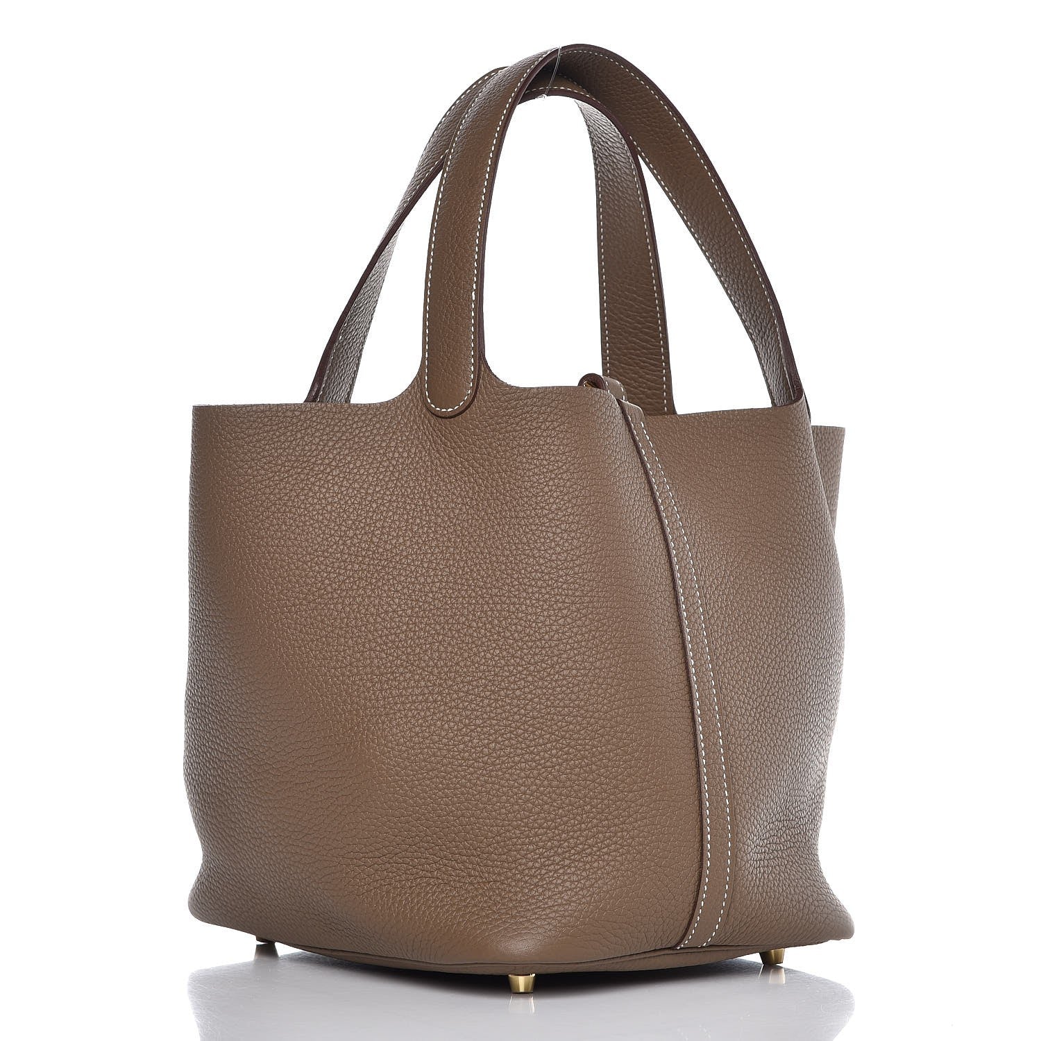 Hermes Taurillon Clemence Picotin Lock 22 MM Etoupe 3 of 9