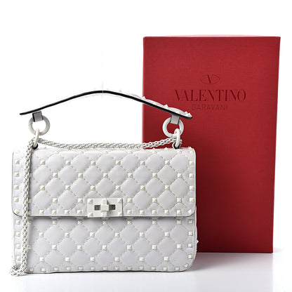 Valentino Garavani Lambskin Medium Free Rockstud Spike Shoulder Bag Optic White 13 of 13