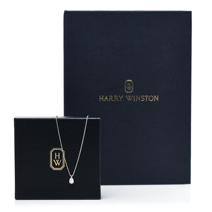 Harry Winston Platinum Diamond .55ct Pear Solitaire Pendant Necklace 6 of 6