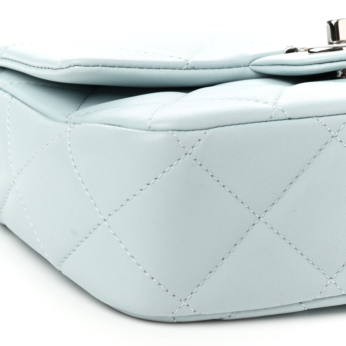 Lambskin Quilted Mini My Perfect Flap Light Blue