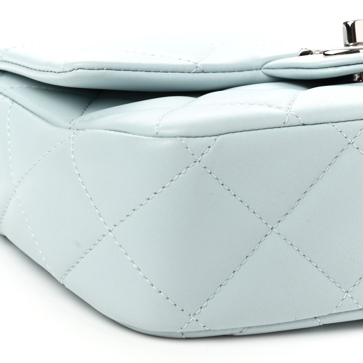 Chanel Lambskin Quilted Mini My Perfect Flap Light Blue 9 of 11