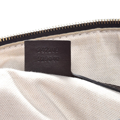 Gucci Monogram Vintage Web Medium Boston Dark Brown 9 of 15