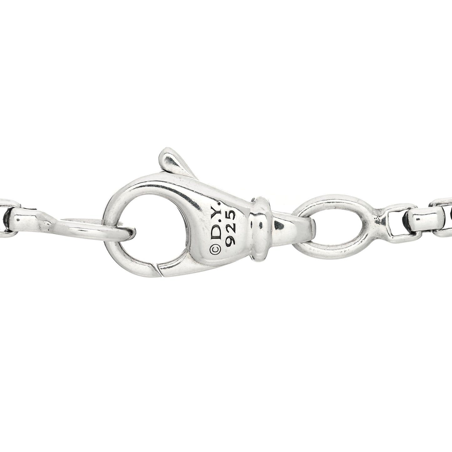 Sterling Silver Black Diamond 29mm Streamline Pave Tag Pendant Necklace