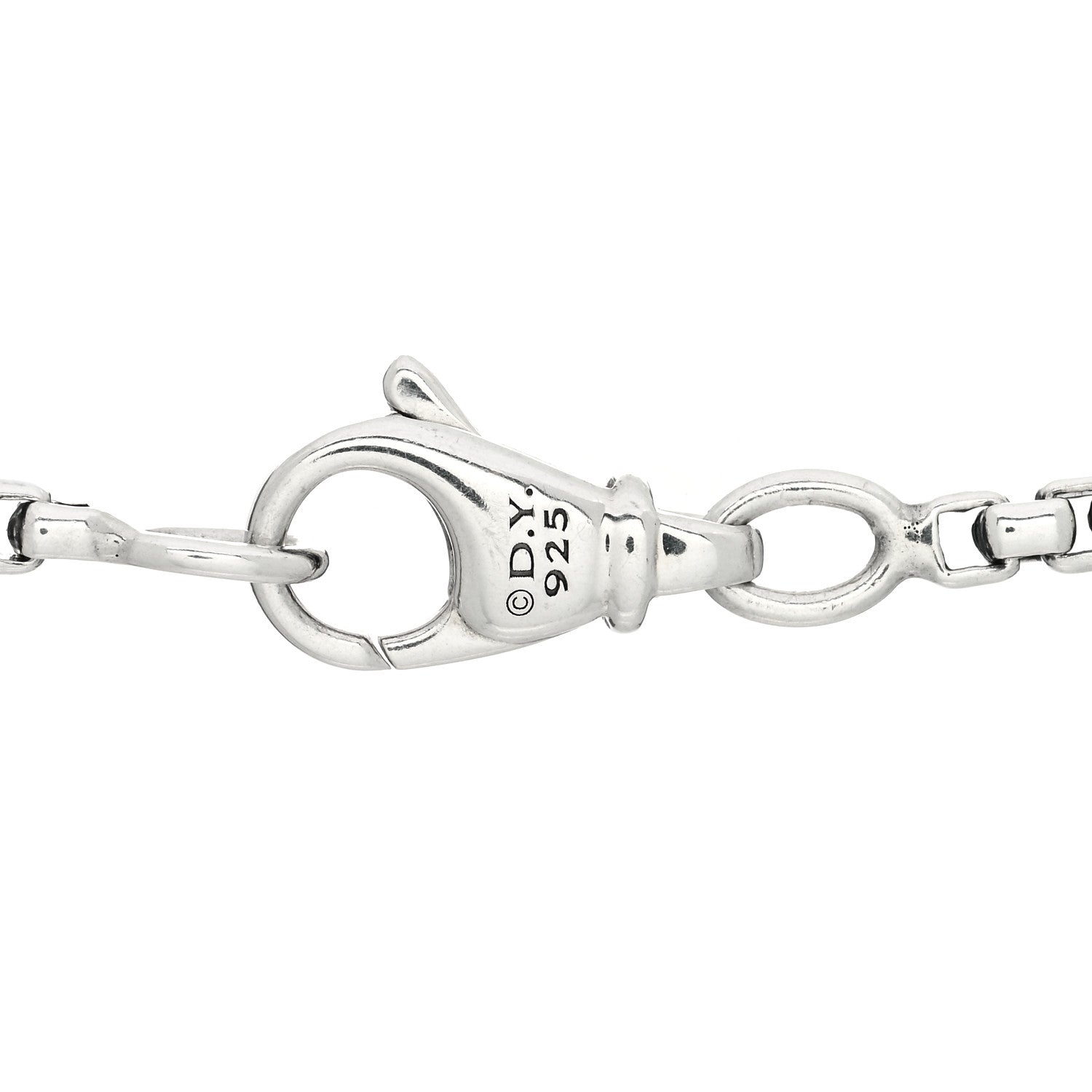 David Yurman Sterling Silver Black Diamond 29mm Streamline Pave Tag Pendant Necklace 5 of 5