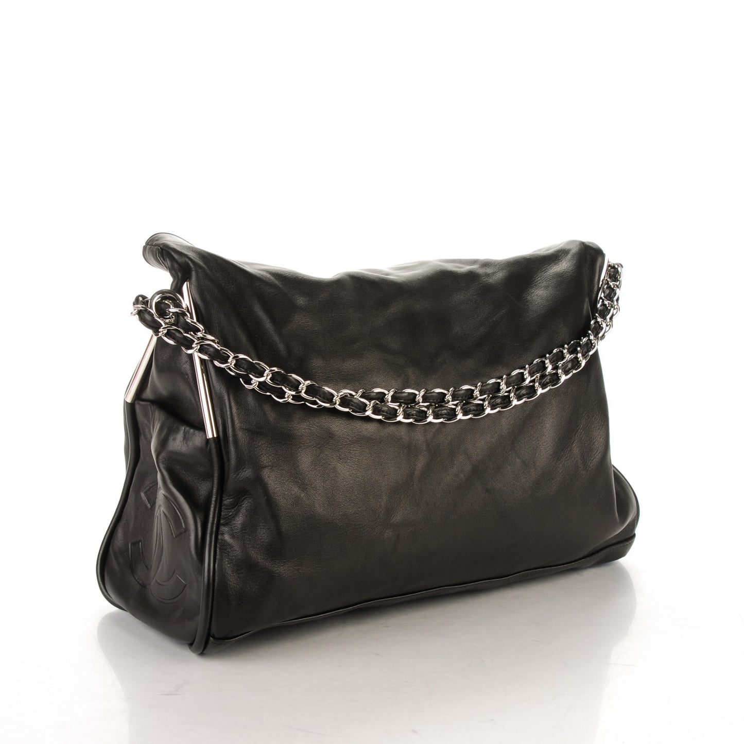 Lambskin Medium Ultimate Soft Tote Black