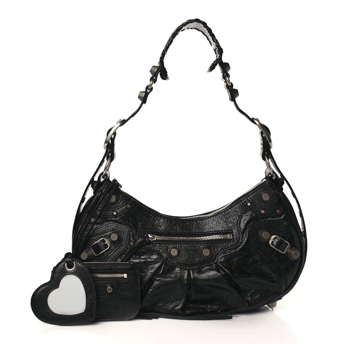 Agneau Arena Small Le Cagole Shoulder Bag Black