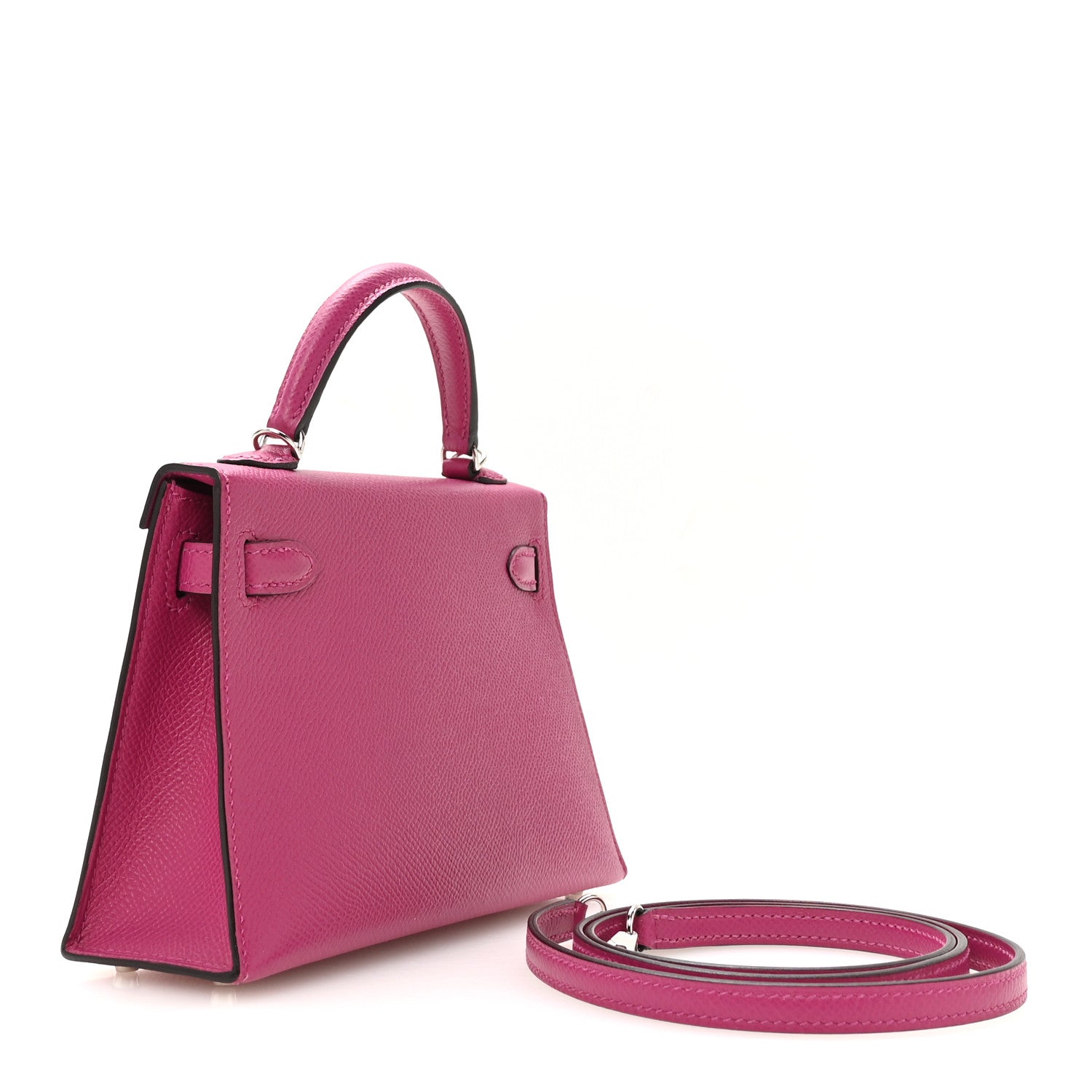 Hermes Epsom Mini Kelly Sellier 20 Rose Pourpre 3 of 11