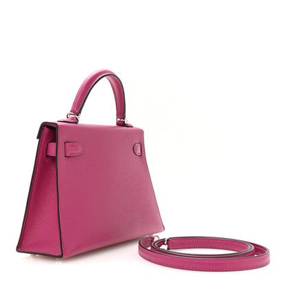 Hermes Epsom Mini Kelly Sellier 20 Rose Pourpre 3 of 11