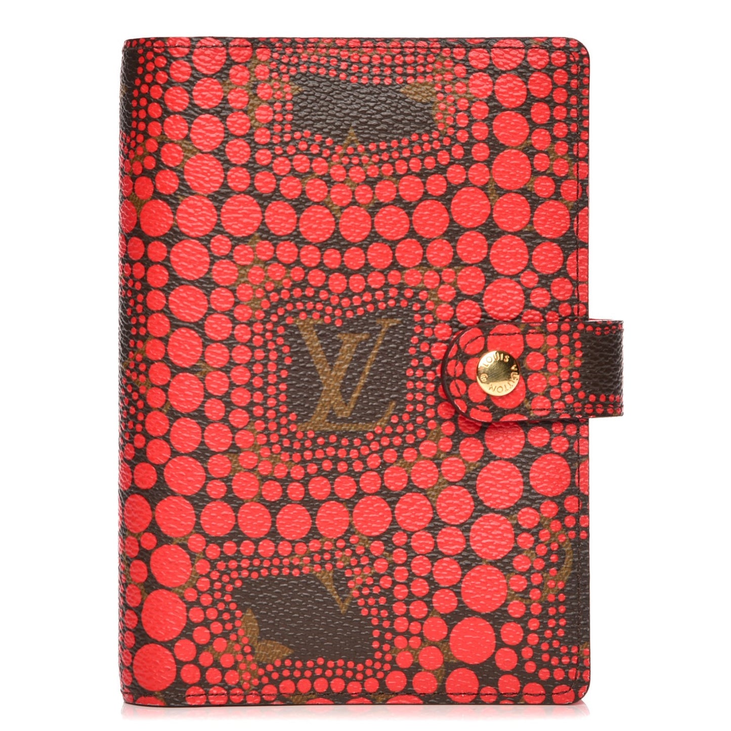 Monogram Kusama Town Small Ring Agenda Cover Red