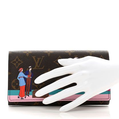Louis Vuitton Monogram 2016 Christmas Animation Sarah Wallet Rose Ballerine 2 of 6