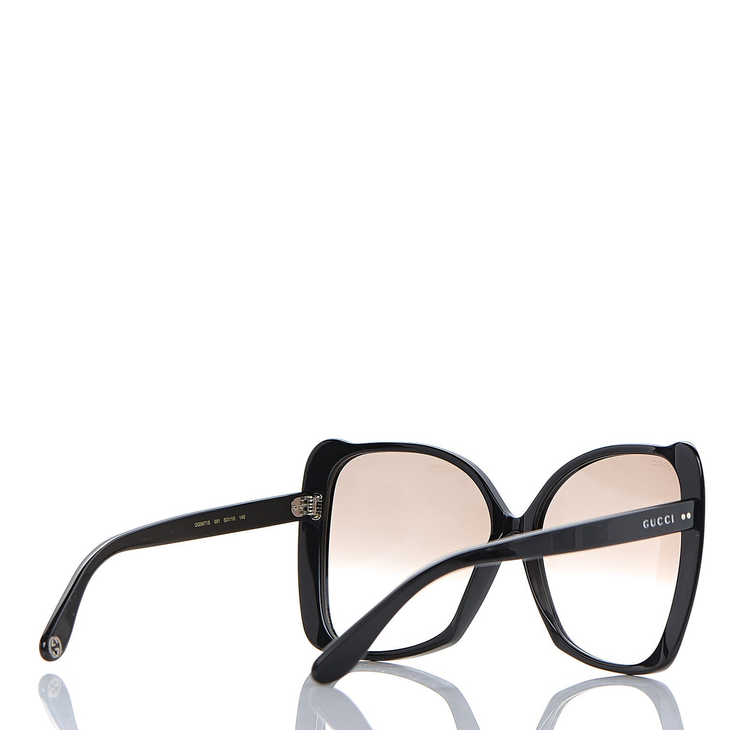 Acetate Oversize Square Frame GG0471S Sunglasses Black