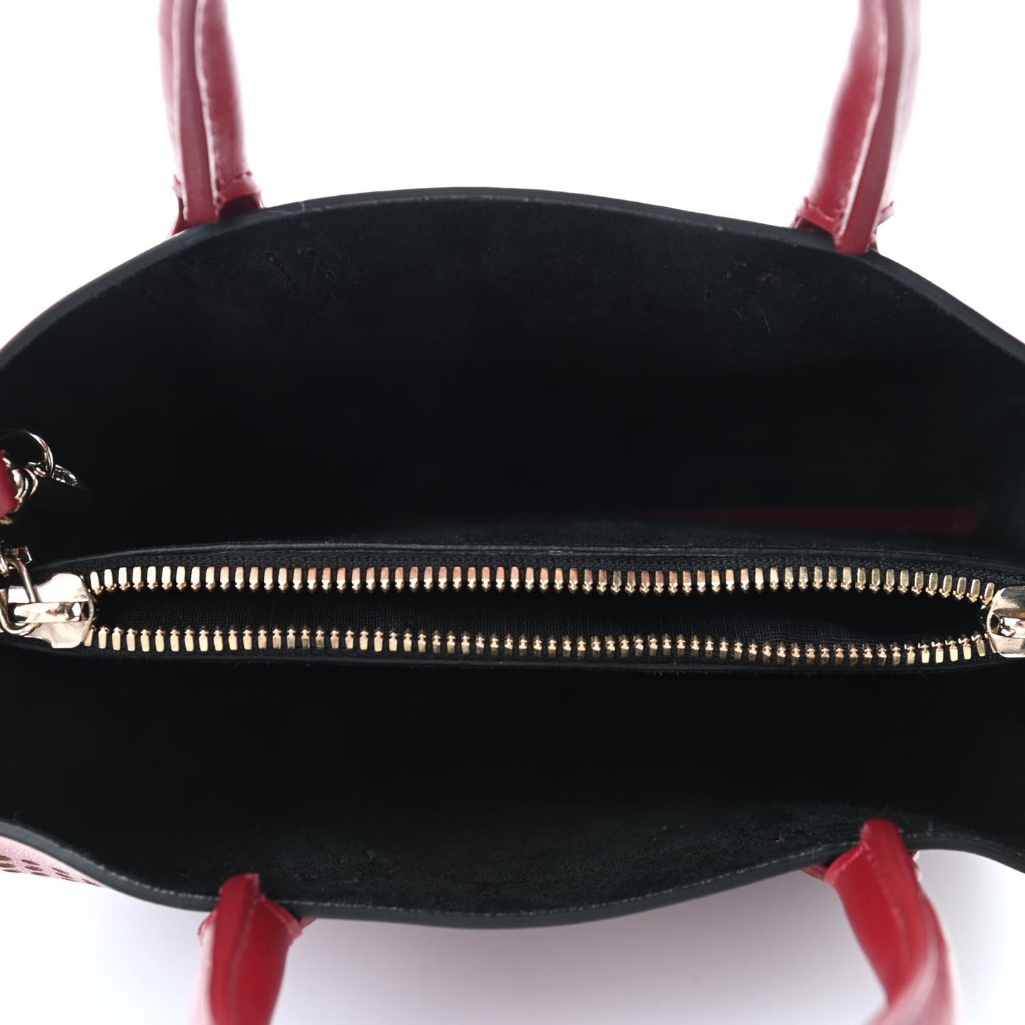 Calfskin Perforated Logo Tote Red