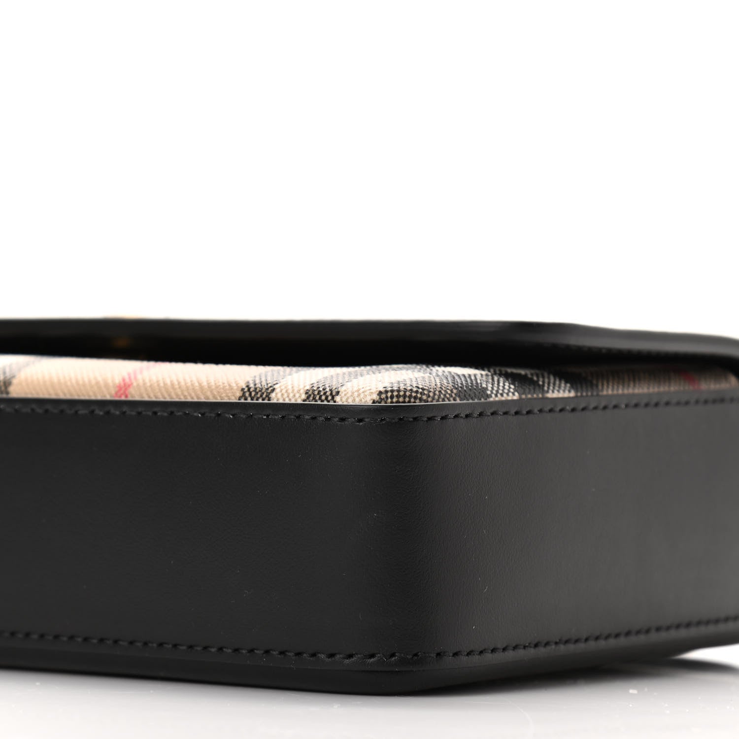 Burberry Calfskin Vintage Check New Hampshire Bag Black 9 of 9