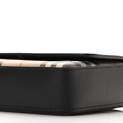 Burberry Calfskin Vintage Check New Hampshire Bag Black 9 of 9