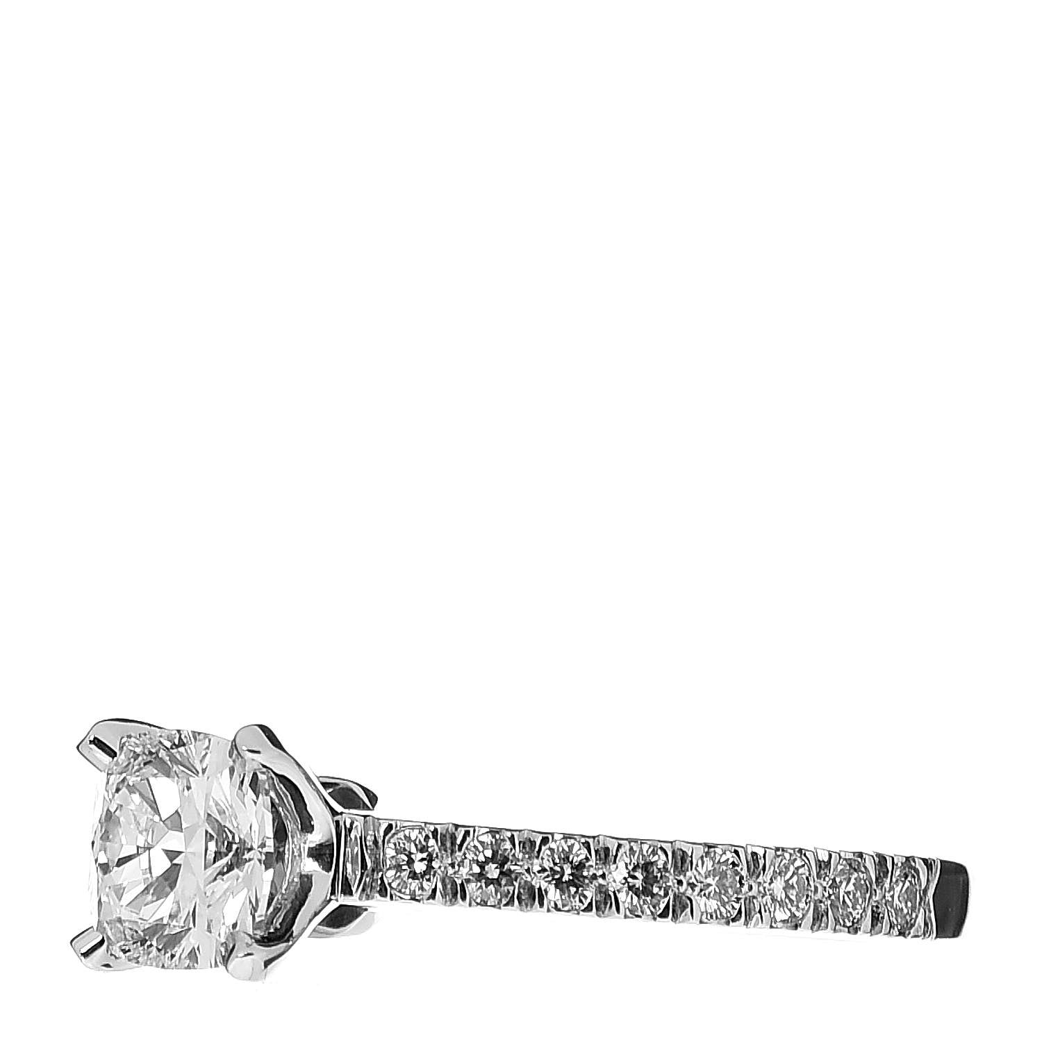 Tiffany Platinum Diamond .59ct Engagement Ring 47 4 3 of 7
