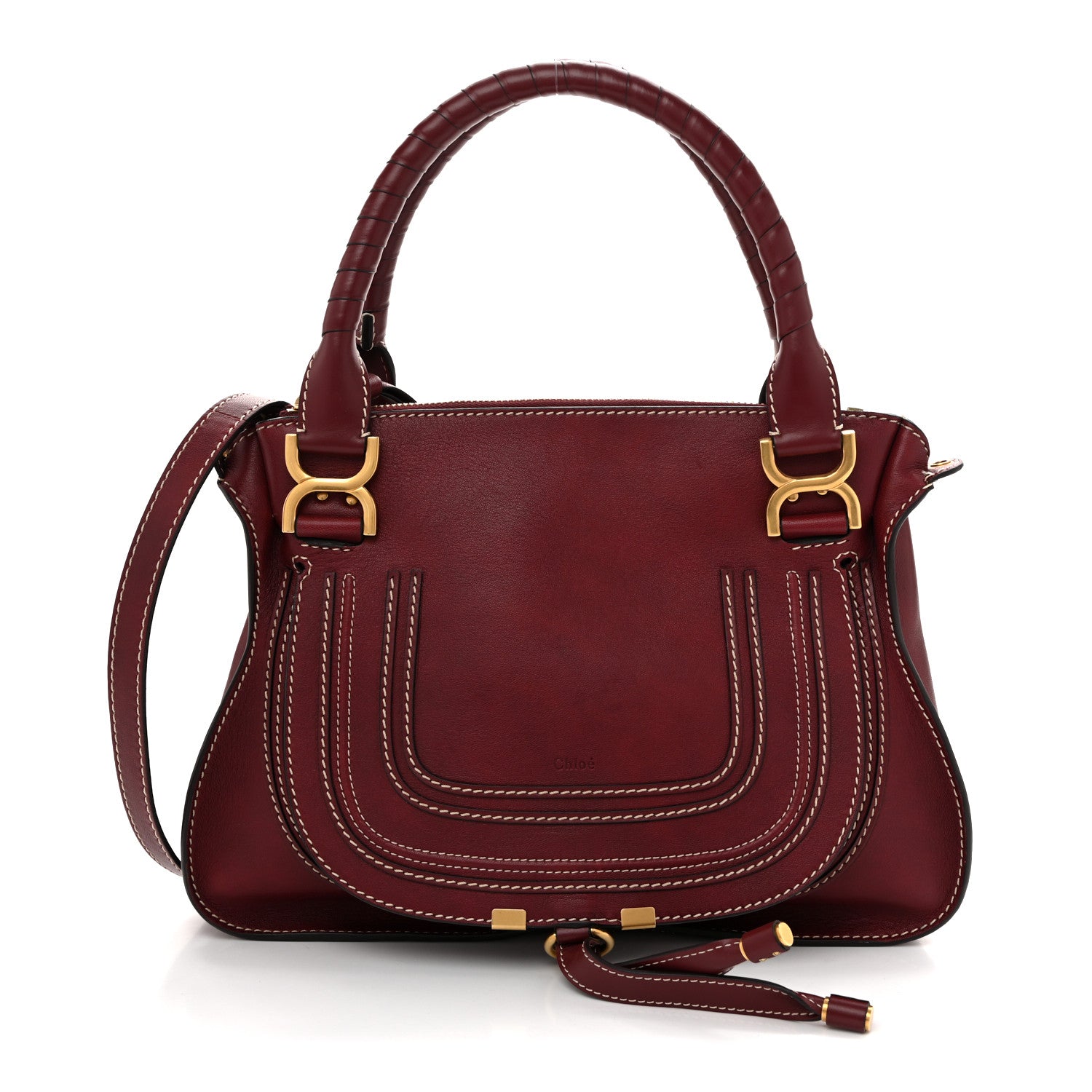 Chloe Calfskin Medium Marcie Satchel Stormy Red 1 of 15