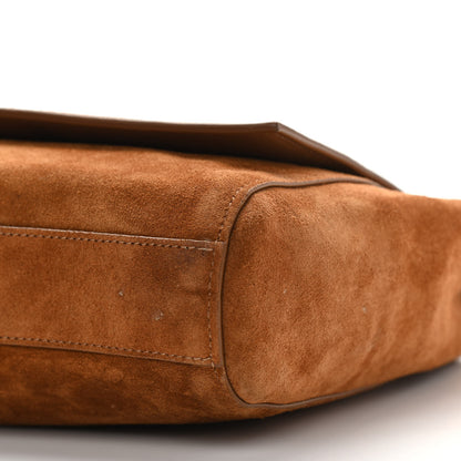 Saint Laurent Smooth Calfskin Suede Medium Reversible Monogram Kate Satchel Light Ochre 14 of 18