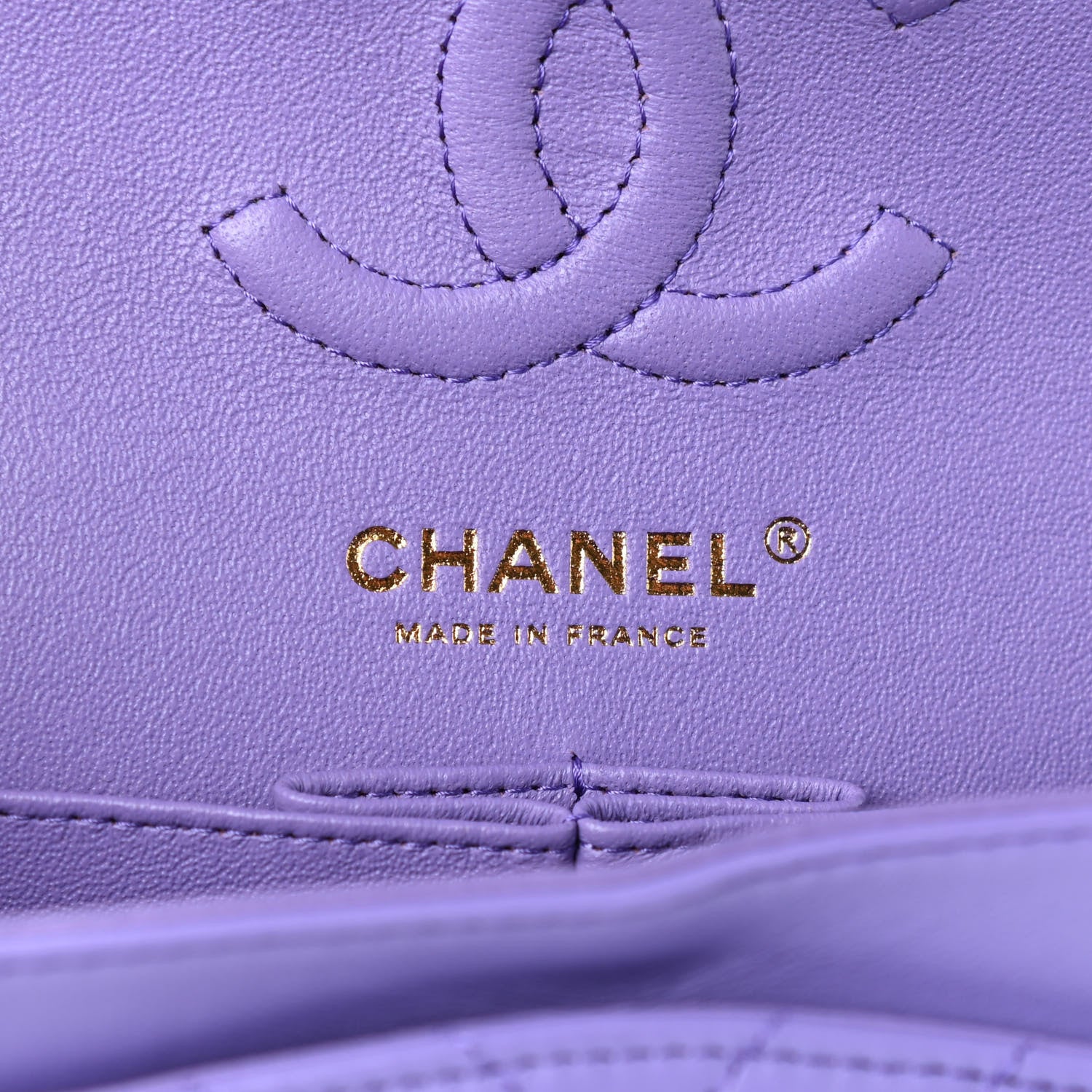 Chanel Lambskin Chevron Quilted Small Double Flap Purple 5 of 5