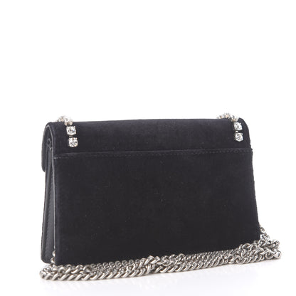 Gucci Velvet Crystal Super Mini Dionysus Shoulder Bag Black 2 of 8