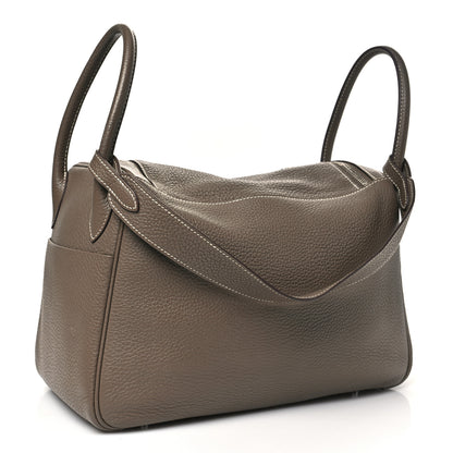 Hermes Taurillon Clemence Lindy 30 Etoupe 3 of 10