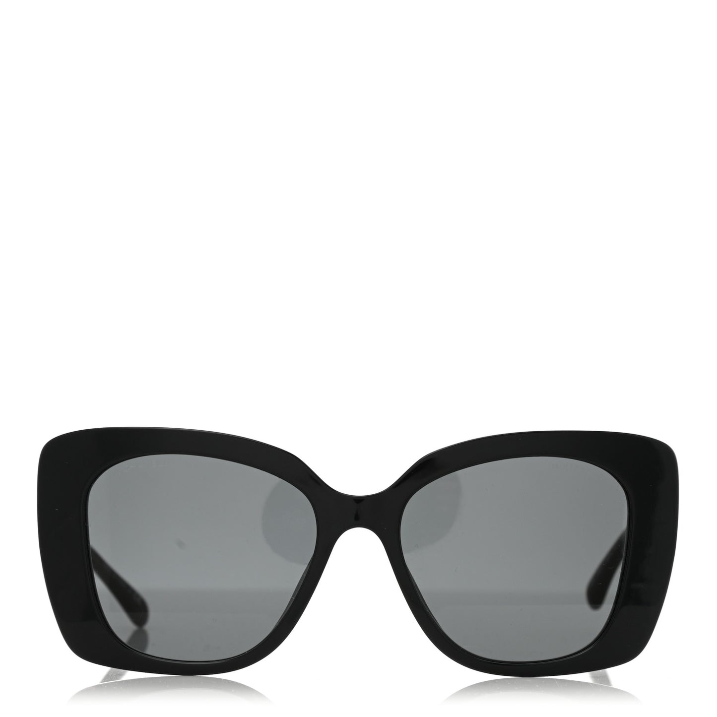 Acetate Strass Square Sunglasses 5422-B Black White