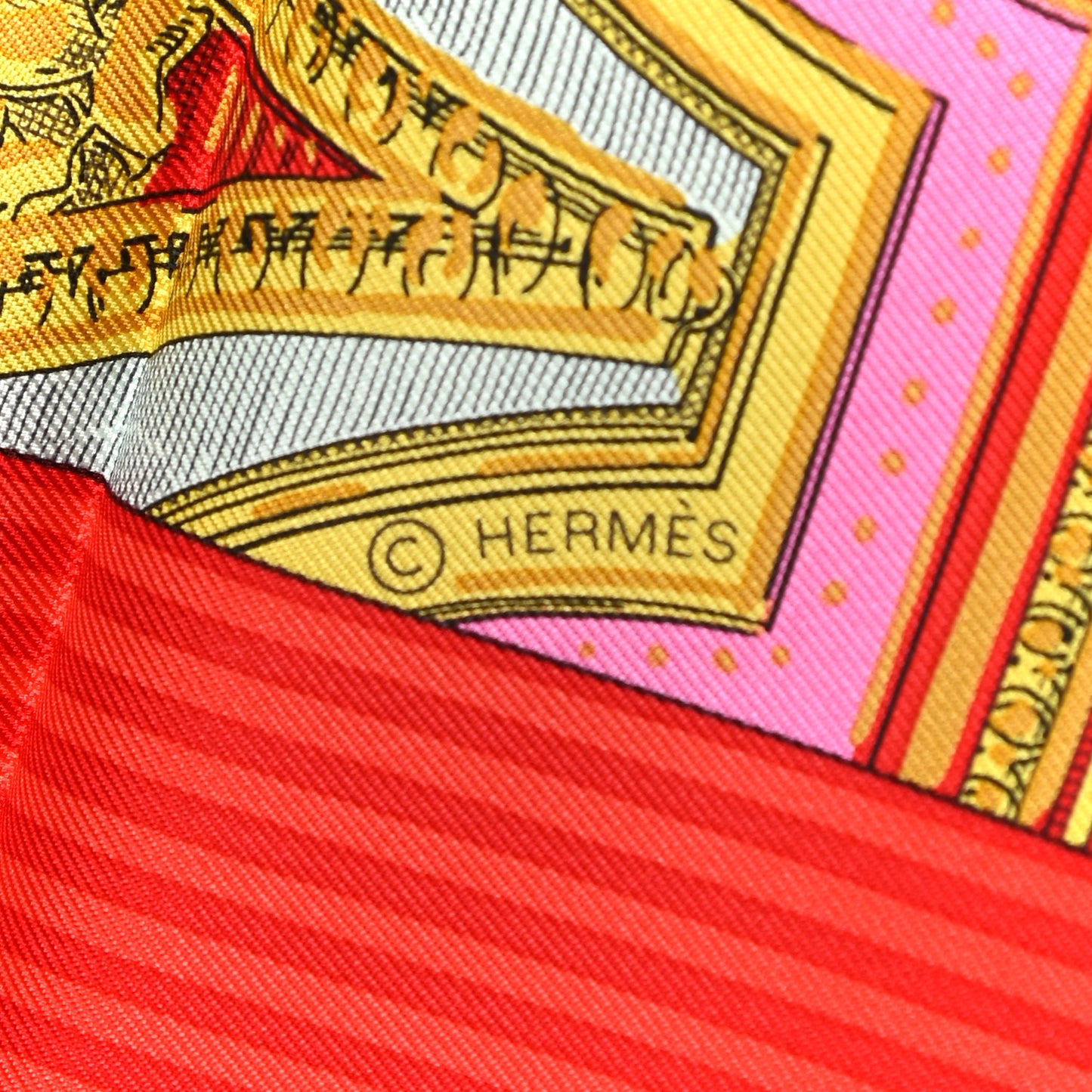 Silk Grand Theatre Nouveau Scarf 90 Rouge Vert Multicolor