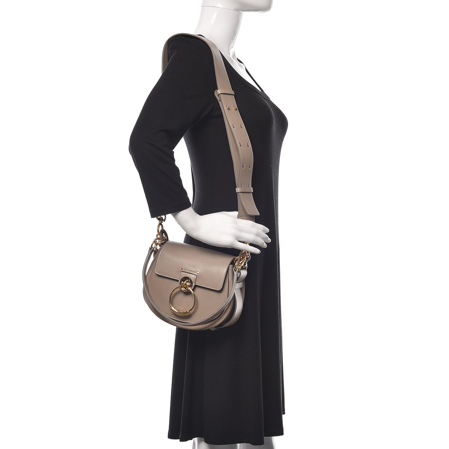 Calfskin Small Tess Bag Motty Grey