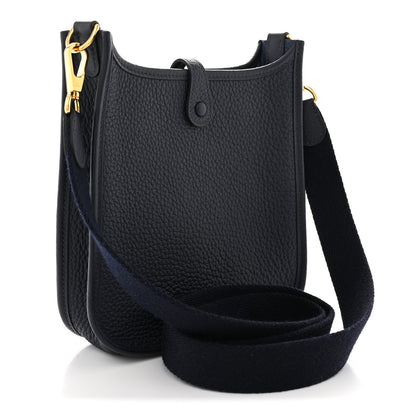 Hermes Taurillon Clemence Evelyne TPM Bleu Nuit 3 of 11